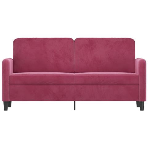 Lusso Casadino -  Divano A 2 Posti Rosso Vino 140 Cm In Velluto - Foto 2