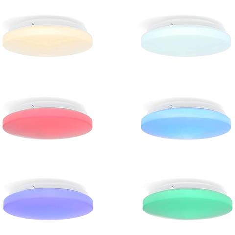Plafoniera Rotonda Rgb Wi-fi Intelligente Ip44 1820lm 6500k, Bianco - Foto 5