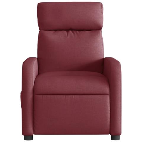 Poltrona Elettrica Reclinabile Rosso Vino in Tessuto - Foto 9