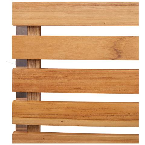 Sedia da giardino impilabile 4 pz in legno massello di teak e acciaio inossidabile - Foto 9