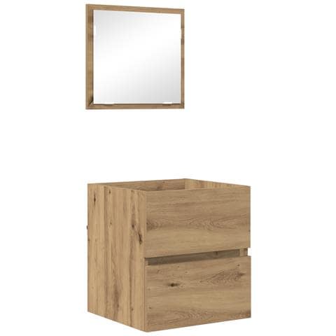 Armadio per il bagno Rovere artigianale MDF Medio Contenitore - Foto 1