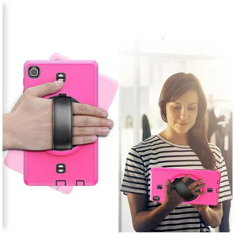 Custodia Per Samsung Galaxy Tab A7 10.4"" Con Supporto Girevole Rosa - Foto 4