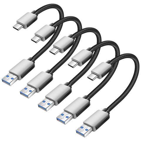 Imballare 5x Mini Cavi Usb A Usb-c 15cm Carplay, Android Auto, Stazione Di Ricarica - Foto 1