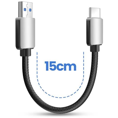 Imballare 5x Mini Cavi Usb A Usb-c 15cm Carplay, Android Auto, Stazione Di Ricarica - Foto 5