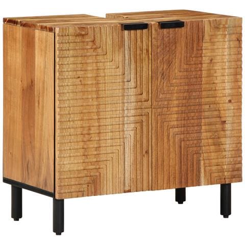 Mobile Lavabo da Bagno 62x33x58 cm in Legno Massello di Acacia - Foto 2