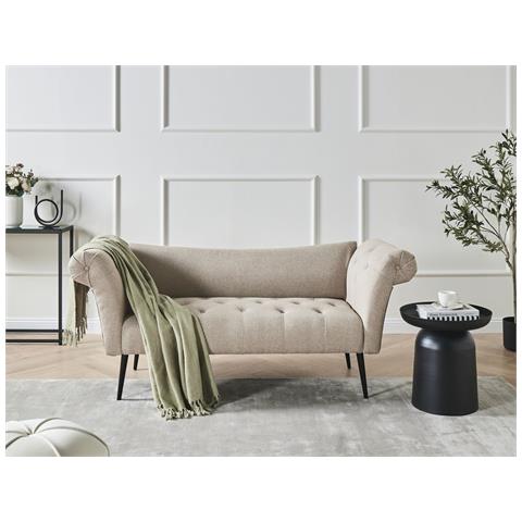 Chaise Longue Nantilly Tessuto Marrone Chiaro - Foto 1