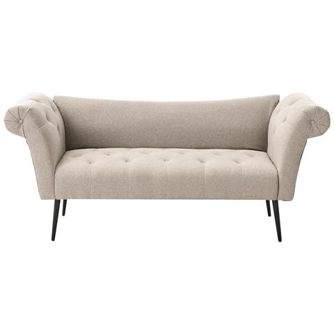 Chaise Longue Nantilly Tessuto Marrone Chiaro - Foto 2