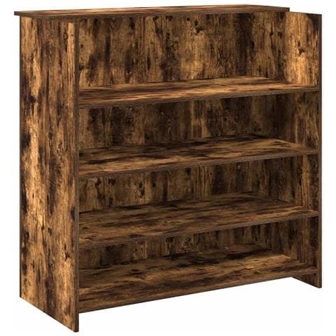 Banco Reception Rovere Fumo 100x50x103,5cm in Legno Multistrato - Foto 1