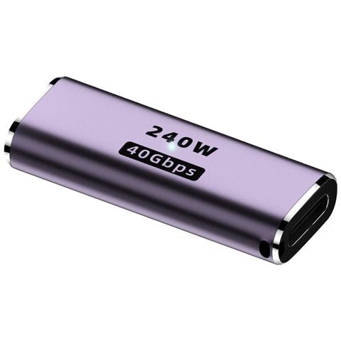 Adattatore Multifunzionale 240w: Connettore Usb-c Femmina-femmina 40gbps - Viola - Foto 1