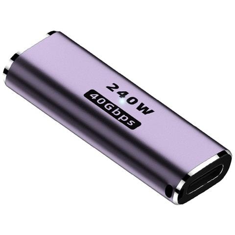 Adattatore Multifunzionale 240w: Connettore Usb-c Femmina-femmina 40gbps - Viola - Foto 2