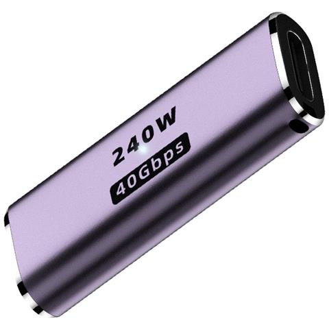 Adattatore Multifunzionale 240w: Connettore Usb-c Femmina-femmina 40gbps - Viola - Foto 3