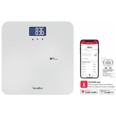 Bilancia Da Bagno Con Connessione Wi-fi 180 Kg / 100 G Bianca - 15313 - Foto 4