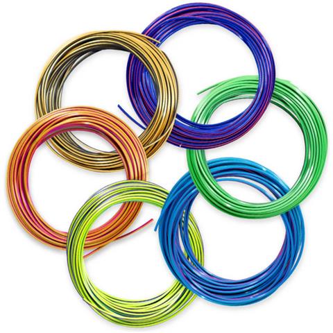 FLOW-TRIFILLS materiale di stampa 3D Acido polilattico (PLA) Nero, Blu, Rame, Oro, Verde, Viola, Rosso 260 g - Foto 2