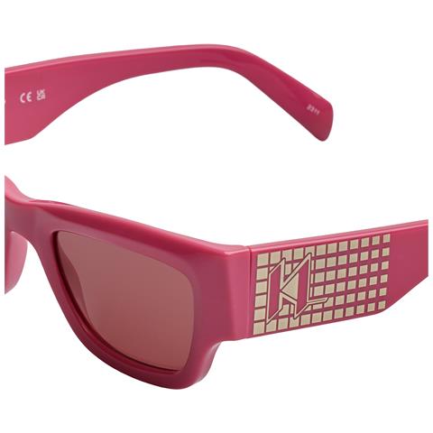 Occhiali Da Sole Rettangolari Avvolgenti Da Donna Kl6141s Con Montatura In Abs - Foto 4
