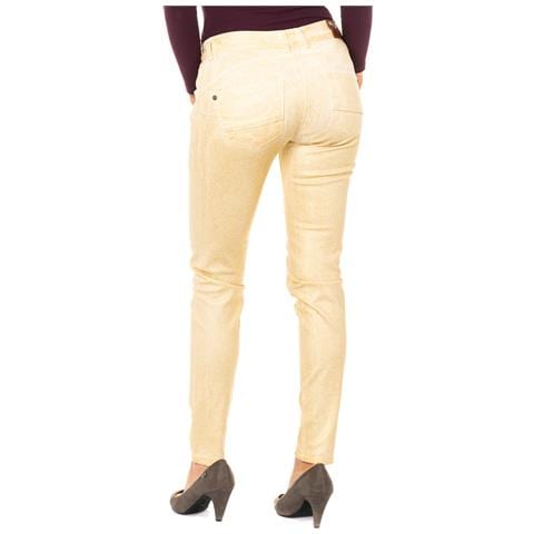 Pantalone Stretch Effetto Lucido Con Vestibilità Basso Con Taglio Skinny Hwt012 Donna - Foto 3