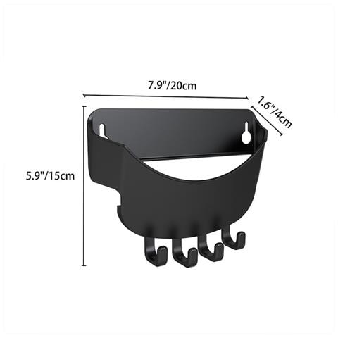 Organizzatore Porta Cappelli Neri - Set Da 2, Supporto Da Parete, Nessun Trapano Richiesto - Foto 1
