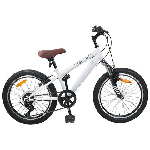 Kids Mountain Bike 24 Pollici 6-Speed per 8-12 anni Bianco - Foto 1