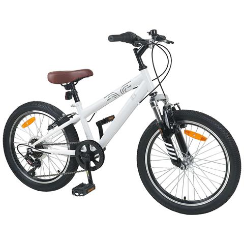 Kids Mountain Bike 24 Pollici 6-Speed per 8-12 anni Bianco - Foto 2