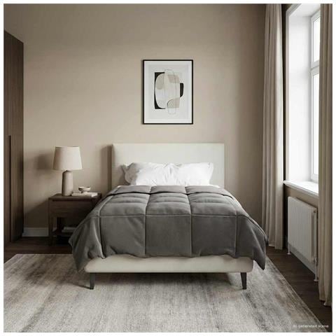 Piumone Completo Annuale Grigio chiaro 135 x 220 cm Microfibra - Foto 2