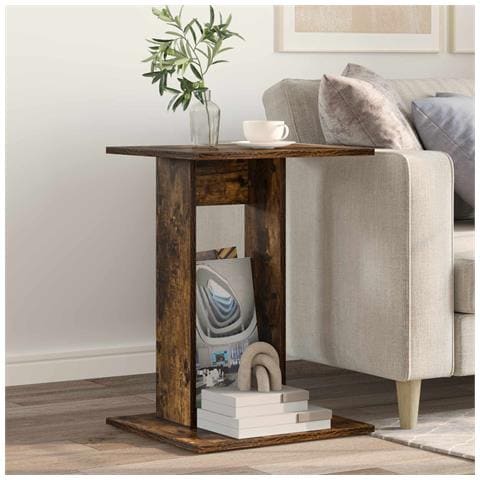 Tavolo laterale Rovere fumé 45 x 40 x 62,5 cm Legno multistrato - Foto 2