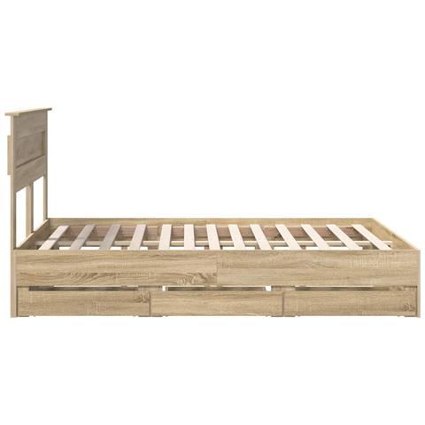 Struttura del letto con cassetto Rovere Sonoma 140 x 200 cm - Foto 9