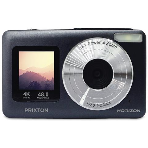 Fotocamera digitale Horizon DC915 con doppio schermo, risoluzione 4K 48MP, Zoom 18X, autonomia 120 min, scheda SD fino a 64 GB - Foto 1