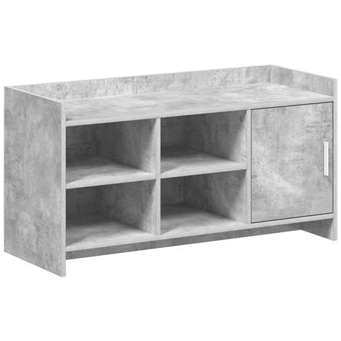 Mobile per scarpe con porta Grigio Cemento 100 x 39,5 x 51 cm - Foto 1