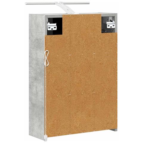 Mobiletto per specchio da bagno con lo scaffale Grigio cemento - Foto 9