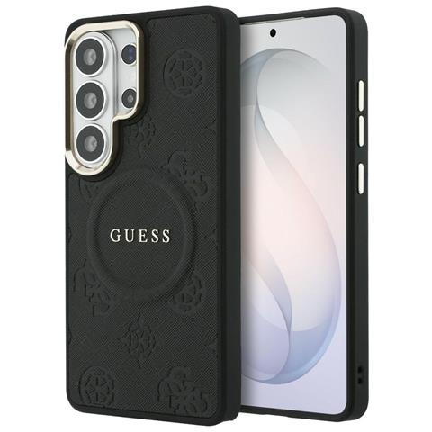 Custodia Guess Saffiano Peony Embossed Ring Nera Per Samsung Galaxy S26 Ultra - Foto 2