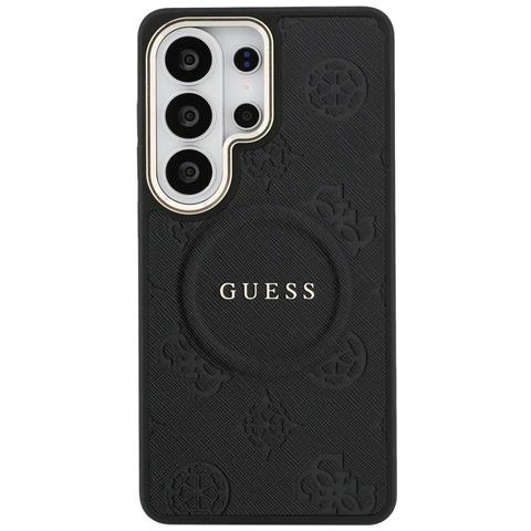 Custodia Guess Saffiano Peony Embossed Ring Nera Per Samsung Galaxy S26 Ultra - Foto 1