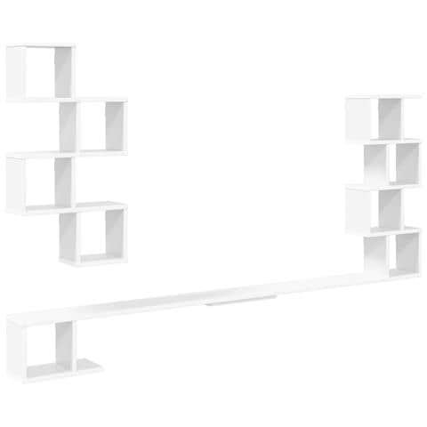 Mensola per TV da muro Bianco 200 x 15 x 94 cm - Foto 1