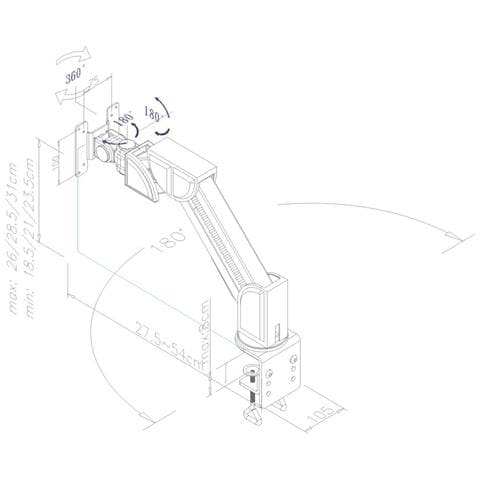 Supporto da Scrivania FPMA-D600 per Monitor LCD /LED /TFT - Foto 1