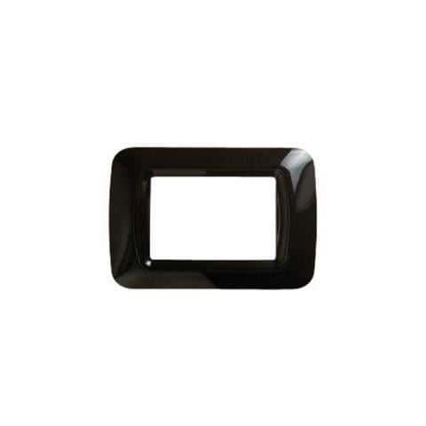 Placca 3 Moduli Top System Nero - Foto 1