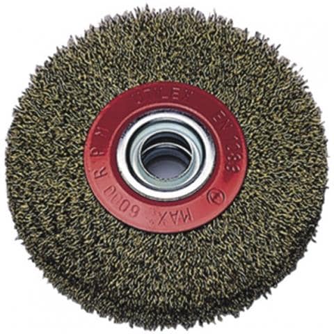 Spazzola a Disco per Smerigliatrice Filo acciao 0,3 mm Ø 125X30 mm Attacco 25 mm - Foto 2