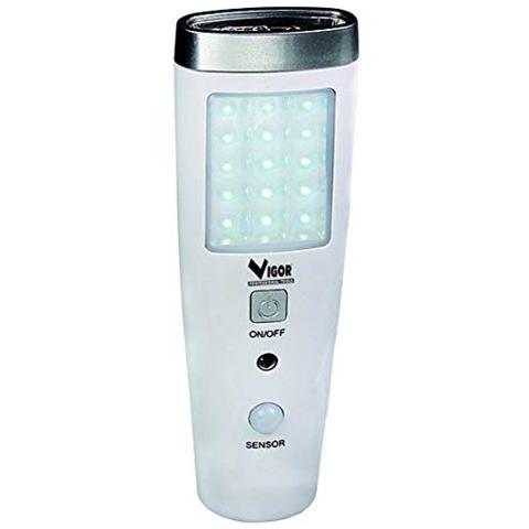 Vigor 34281-05 Leon Lampade Emergenza, Li-ion, 5+15 Led - Foto 2