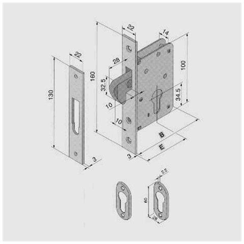 Serratura Inf. legno 025.60.00.0 - Foto 2