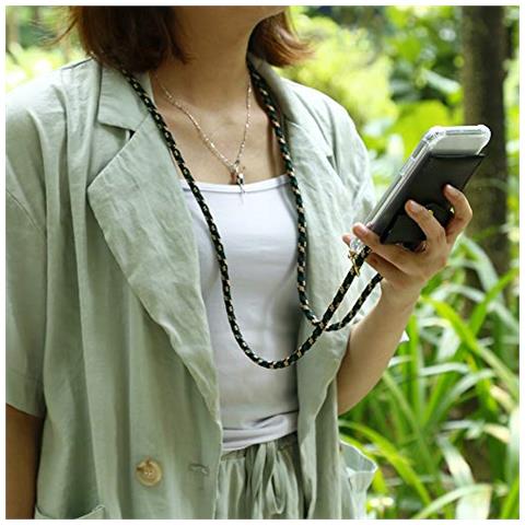 Cadorabo Catena Di Telefoni Cellulari Compatibile Con Samsung Galaxy A5 2017 In Camouflage - Coperchio Protettivo In Silicone Con Anelli D'oro, Cinturino In Corda E Custodia Staccabile - Foto 2