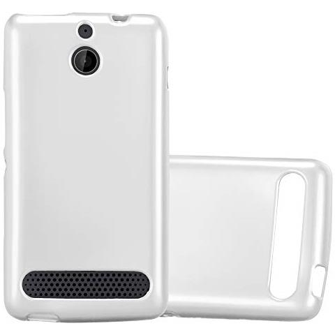Custodia Compatibile Con Sony Xperia E1 In Argento Metallico - Coperchio Protettivo In Silicone Tpu Flessibile - Foto 1