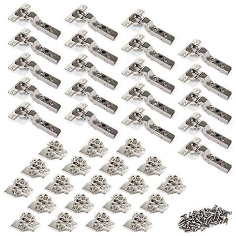 1011807 Kit Cerniera Collo Alto Con Scodellino Ø35mm 100chiusura Soft E Basetta Euro Con Regolazione Eccentrica, Set Di 20 - Foto 1