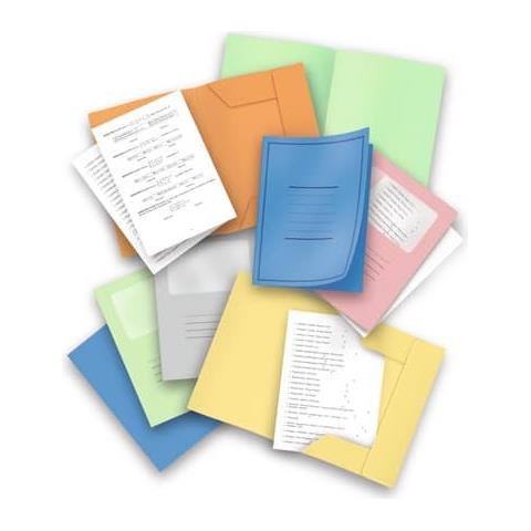 Cartelline A 3 Lembi Eco 180 G / mq 24,5x33 Cm Con Stampa Arancio Conf. 50 Pezzi - 0221801ar - Foto 1