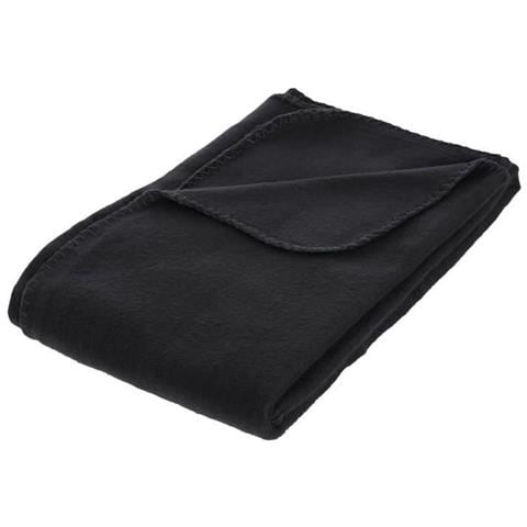 Coperta In Pile - 125 X 150 Cm - Nera - Foto 1