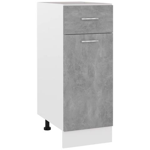 Armadio Inferiore Cassetto “Lyon” Grigio Cemento 30x46x81,5 - Foto 1