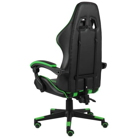 Sedia Da Gaming Nero E Verde In Similpelle - Foto 6