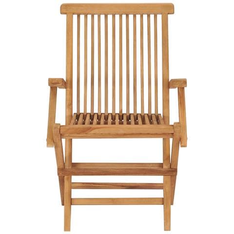 Sedie da Giardino con Cuscini Bianco Crema 4pz Massello di Teak - Foto 10