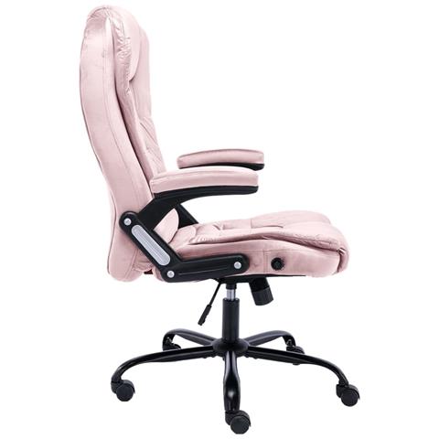 Sedia Da Ufficio Rosa In Velluto - Foto 2