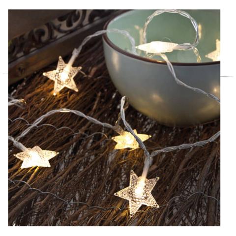 Star Light - Spirito Natalizio - Luce Calda - 10 Stelle Led - 1 M - 71318 - Foto 2