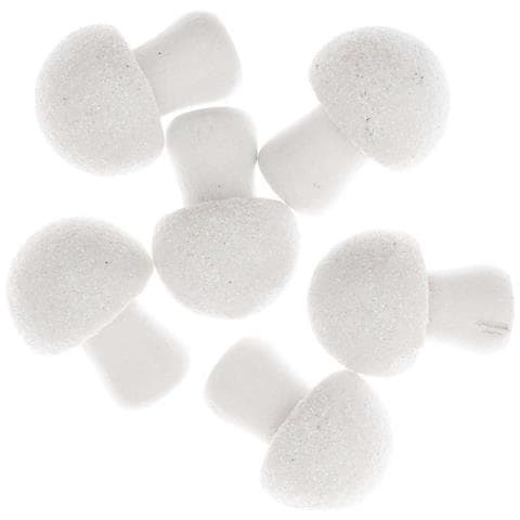 6 Funghi Di Legno Bianco Glitterato - Foto 1