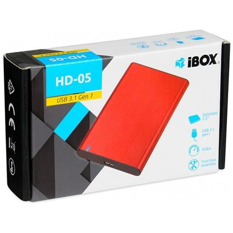 Scatola Esterna HD-05 Dimensione 2.5" Velocità 5 Gbit /s Colore Rosso - Foto 7