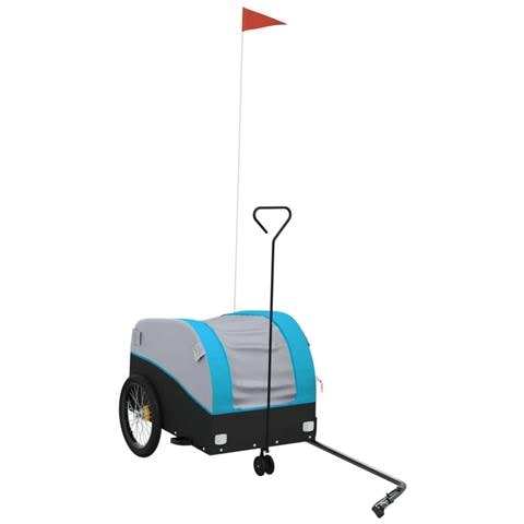 Rimorchio Da Bici Nero E Blu 30 Kg In Ferro - Foto 1