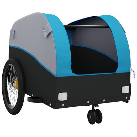 Rimorchio Da Bici Nero E Blu 30 Kg In Ferro - Foto 10